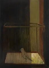 Passarinho Na Gaiola by Enrico Bianco, 1964, óleo sobre eucatex, offered Oct 2024