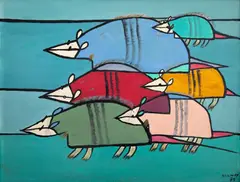 Sem Título by Sarney, 1979, óleo sobre tela, offered Oct 2024