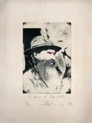 O Homem do Passa Quatro by Alex Flemming, 1979, gravura em metal sobre papel, offered Oct 2024