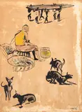 Carybé, Pescadores e Cães