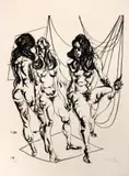 Flavio De Carvalho, Três Nus, 1972, litogravura
