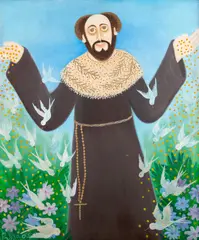 São Francisco by Elza O. S., óleo sobre placa, offered Oct 2024