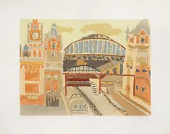 Estação da Luz by Thomaz Ianelli, 2001, serigrafia, offered Oct 2024