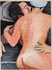 Banco de Trás by Rubens Gerchman, pastel sobre papel, offered Oct 2024