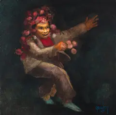 Fantasiado by Mário Gruber, 1998, óleo sobre tela, offered Oct 2024