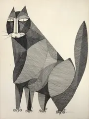 Gato by Aldemir Martins, 1957, nanquim sobre papel, offered Oct 2024