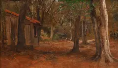 Rincão Gaúcho by Pedro Weingärtner, 1911, óleo sobre madeira, offered Oct 2024