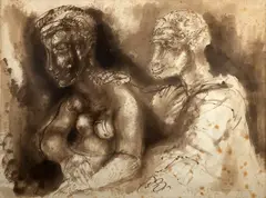 Sem Título by Marcelo Grassmann, 1965, técnica mista sobre papel, offered Oct 2024