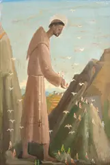 São Francisco by Fulvio Pennacchi, 1951, acrílica sobre duratex, offered Oct 2024