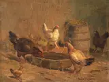 Benedito José De Andrade, Galinheiro, óleo sobre placa