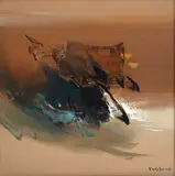 Abstrato by Tikashi Fukushima, óleo sobre tela, offered Oct 2024