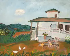 Casa Da Fazenda by Chen Kong Fang, óleo sobre tela, offered Oct 2024