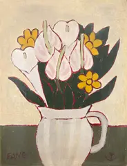 Vaso de Flor by Chen Kong Fang, óleo sobre placa, offered Oct 2024