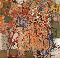 Composição Abstrata by Tran Tho, técnica mista sobre tela, offered Sep 2024