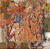 Tran Tho, Composição Abstrata, técnica mista sobre tela