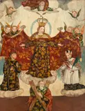 Escola Cusquenha, Nossa Senhora Mãe da Igreja, óleo sobre tela