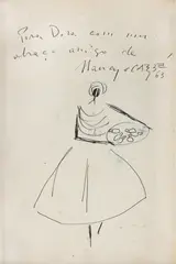 Baiana by Carybé, 1963, caneta sobre papel, offered Sep 2024