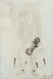 Gerações by Di Cavalcanti, 1963, esferográfica sobre papel, offered Sep 2024