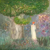 Alma Welt no Bosque Florido by Guilherme de Faria, 2018, óleo sobre tela, offered Sep 2024