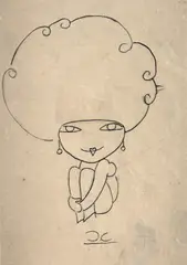 J. Carlos, Figura, caneta esferográfica sobre papel