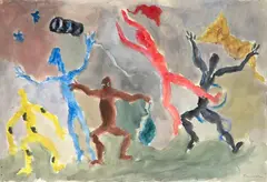 Sem Título by Thomaz Ianelli, óleo diluido sobre papel, offered Sep 2024
