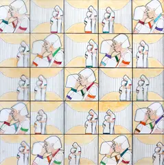 Abraços e Beijos by Samuel Szpigel, 2013, técnica mista desenho e acrílica, offered Sep 2024