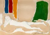 Nu Feminino by Italo Cencini, 1989, grafite e guache sobre papel, offered Sep 2024