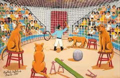 Circo - Domador de Leões by Agostinho Batista de Freitas, 1975, óleo sobre tela, offered Sep 2024