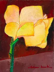 Flor Amarela by Aldemir Martins, 1979, óleo sobre juta, offered Sep 2024