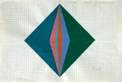 Sem Título by Hércules Barsotti, 1985, acrílica sobre papel quadriculado, offered Sep 2024