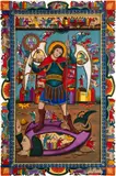 Geraldo De Andrade, Anjo Gabriel, 2024, óleo sobre tela e madeira