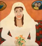 Elza O. S., A Noiva, 1966, óleo sobre tela colada em eucatex