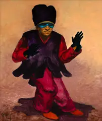 Carnavalesco Fantástico by Mário Gruber, 1999, óleo sobre aglomerado, offered Sep 2024