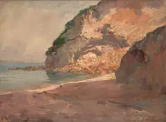 Marinha com Rochedo by José Marques Campão, óleo sobre tela, offered Sep 2024