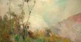 Serra do Mar - Descida para Santos by Luiz Graner Y Arrufi, 1926, óleo sobre tela, offered Sep 2024