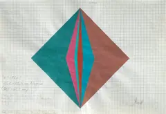Sem Título by Hércules Barsotti, 1985, acrílica sobre papel quadriculado, offered Sep 2024