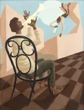 Clóvis Graciano, Dois Músicos, 1974, óleo sobre tela