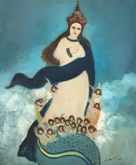 Nossa Senhora by João Alves, 1965, óleo sobre tela, offered Sep 2024