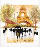 Roberto Camasmie, Estudo Torre Eiffel - Verão, 2024, técnica mista, acrílica, tinta relevo e crayon