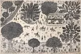 Parque by Zica Bérgami, nanquim sobre papel, offered Sep 2024
