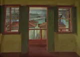 Ivan Marquetti, Interior e Paisagem da Casa do Patrimônio Nacional II, 1970, óleo sobre tela