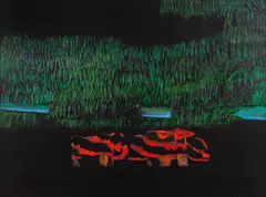 Hipopótamos 2 by Samuel Szpigel, 1974, acrílica sobre placa, offered Sep 2024