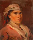 Modesto Brocos Gómez, Camponesa, 1884, óleo sobre tela
