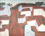 Chen Kong Fang, Casario, óleo sobre tela