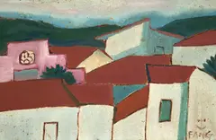 Casario by Chen Kong Fang, óleo sobre tela colada em placa, offered Sep 2024