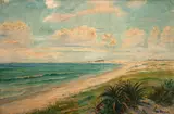 Praia de Cabo Frio by Manoel Faria, 1944, óleo sobre tela, offered Sep 2024