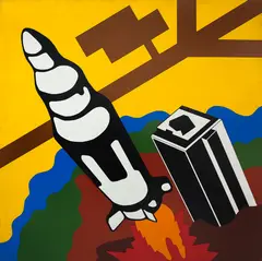 Foguete by Claudio Tozzi, 1970, liquitex sobre tela colado em placa, offered Sep 2024