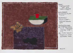 Eleonore Koch, Sem Título, 1988, técnica mista sobre papel