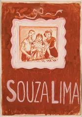 Tarsila do Amaral, Estudo de Ilustração para Capa do Livro "O Futuro Pianista" de Souza Lima, guache sobre papel