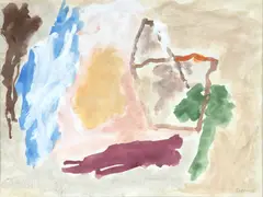 Sem Título by Thomaz Ianelli, óleo diluido sobre papel, offered Sep 2024